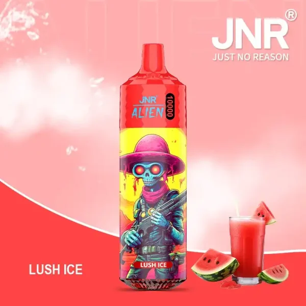 JNR Alien 10K (10000) Puffs 2% 5% Nicotine 20ML E-liquid 850mAh Rechargeable Battery LED (RGB) Lights Disposable Vape