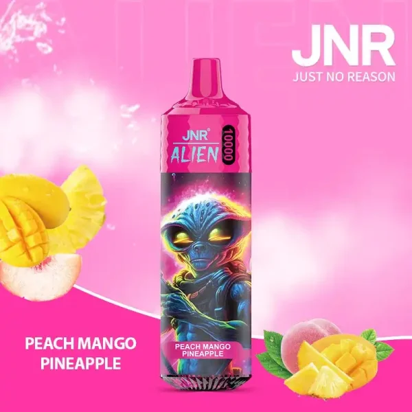 JNR Alien 10K (10000) Puffs 2% 5% Nicotine 20ML E-liquid 850mAh Rechargeable Battery LED (RGB) Lights Disposable Vape