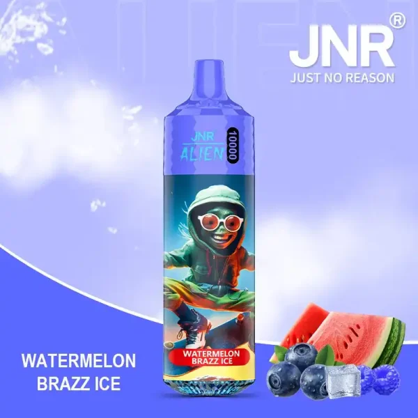 JNR Alien 10K (10000) Puffs 2% 5% Nicotine 20ML E-liquid 850mAh Rechargeable Battery LED (RGB) Lights Disposable Vape