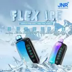 JNR Flex Ice 21K (21000) Puffs 0% 2% 5% Nicotine 26ml E-liquid 1000mAh Rechargeable Battery LED Display Disposable Vape