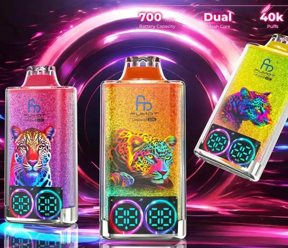 RandM Fumot Leopard 40K (40000) Puffs 40ml E-liquid 750mAh Battery 2% 5% Nicotine Rechargeable (type-C) Disposable Vape