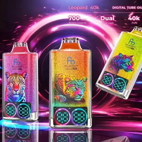 RandM Fumot Leopard 40K (40000) Puffs 40ml E-liquid 750mAh Battery 2% 5% Nicotine Rechargeable (type-C) Disposable Vape