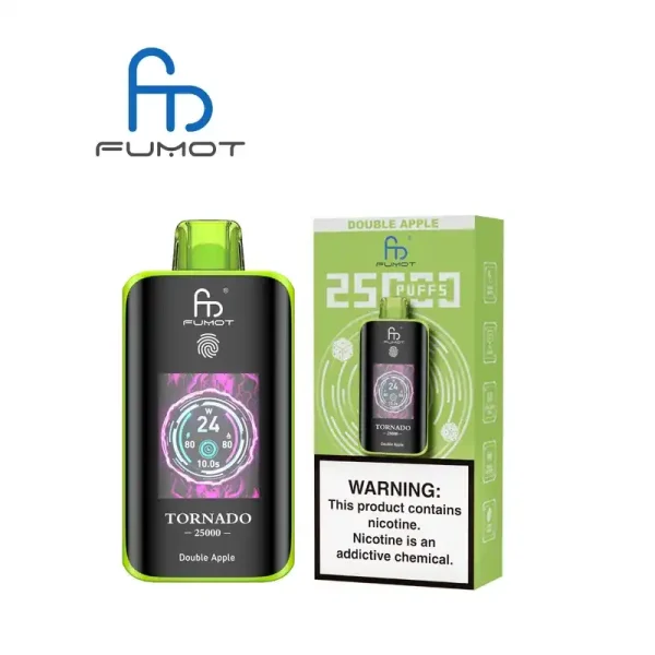 RandM Fumot Tornado 25K (25000) Puffs 3D Curved Screen 2% 5% Nicotine 700mAh Rechargeable Battery  Touch Switch Disposable Vape