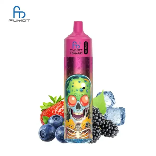 RandM Fumot Tornado 30K (300000) Puffs Music Lighting 2% 5% Nicotine Type-C Charging 30mL E-liquid Disposable Vape 24h-vape.com