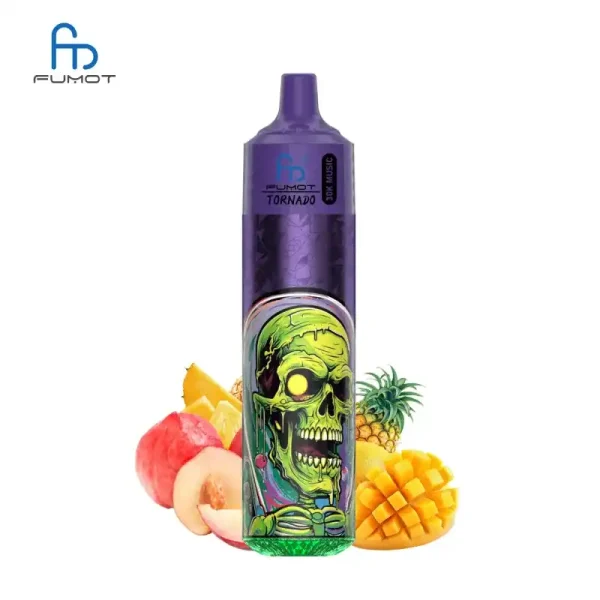 RandM Fumot Tornado 30K (300000) Puffs Music Lighting 2% 5% Nicotine Type-C Charging 30mL of E-liquid Disposable Vape