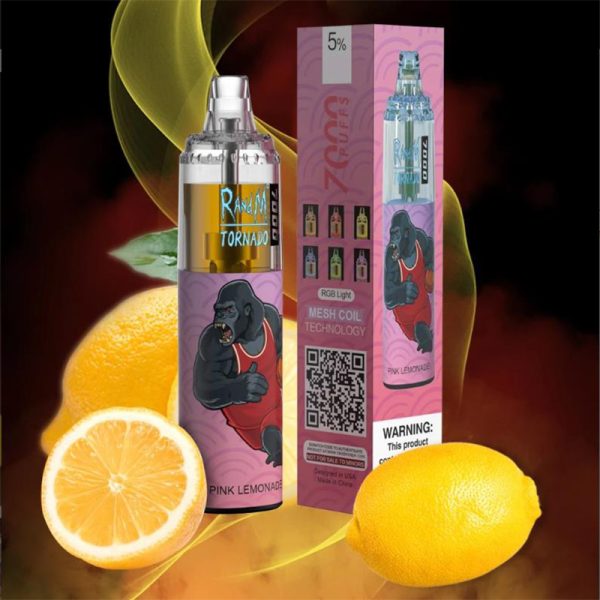 RandM Tornado 7K (7000) Puffs 14ml E-liquid 850mAh Battery 2% 5% Nicotine Rechargeable (type-C) Disposable Vape