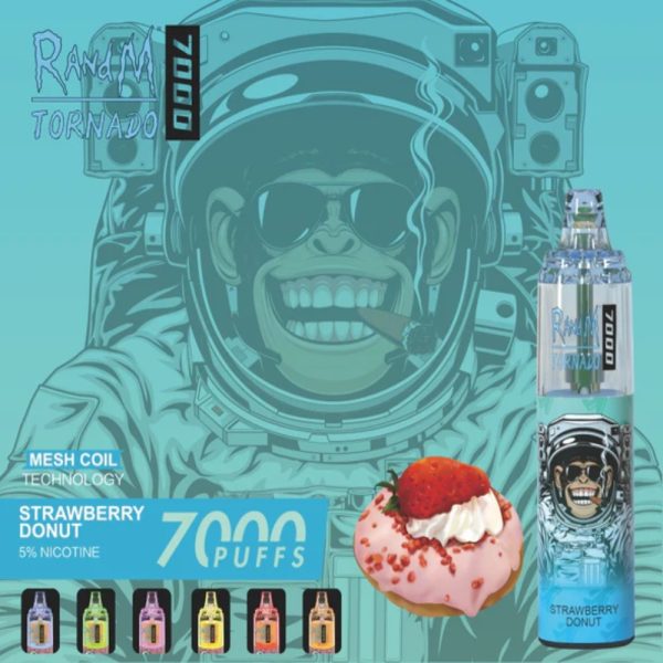 RandM Tornado 7K (7000) Puffs 14ml E-liquid 850mAh Battery 2% 5% Nicotine Rechargeable (type-C) Disposable Vape