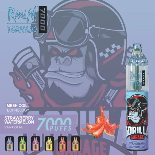 RandM Tornado 7K (7000) Puffs 14ml E-liquid 850mAh Battery 2% 5% Nicotine Rechargeable (type-C) Disposable Vape