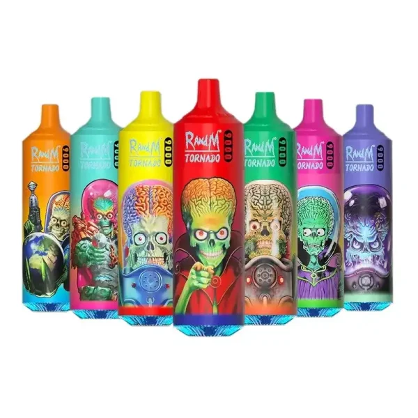 RandM Tornado 9K (9000) Puffs 850mAh Battery 18ml E-juice 2% 5% Nicotine RGB Light Disposable Vape