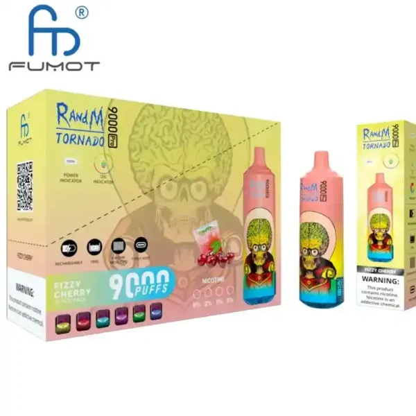 RandM Tornado 9K (9000) Puffs 850mAh Battery 18ml E-juice 2% 5% Nicotine RGB Light Disposable Vape