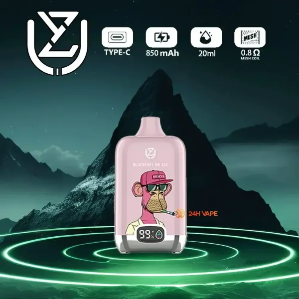 UZY Bang DIgital 15K (15000) Puffs 2% 5% Nicotine LCD Screen 20ml Pre-filled E-juice 850mAh Battery Disposable Vape