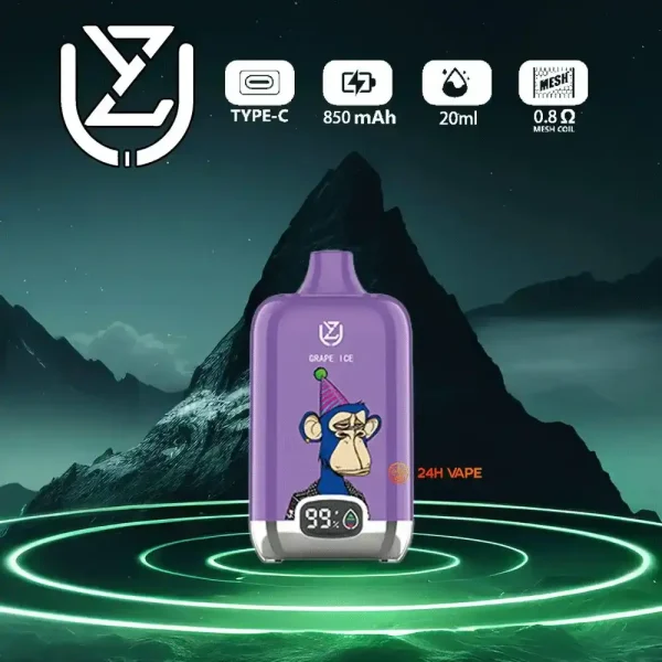 UZY Bang DIgital 15K (15000) Puffs 2% 5% Nicotine LCD Screen 20ml Pre-filled E-juice 850mAh Battery Disposable Vape