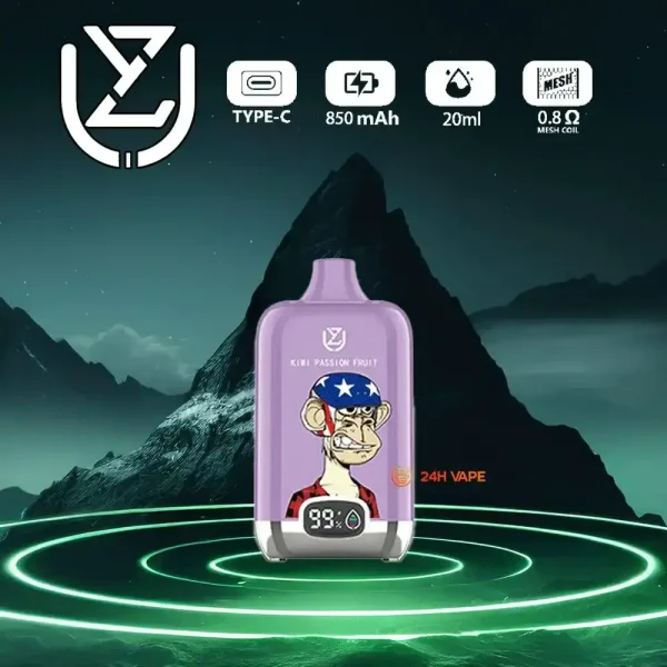 UZY Bang DIgital 15K (15000) Puffs 2% 5% Nicotine LCD Screen 20ml Pre-filled E-juice 850mAh Battery Disposable Vape