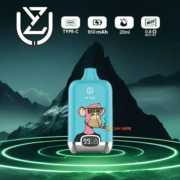 UZY Bang DIgital 15K (15000) Puffs 2% 5% Nicotine LCD Screen 20ml Pre-filled E-juice 850mAh Battery Disposable Vape