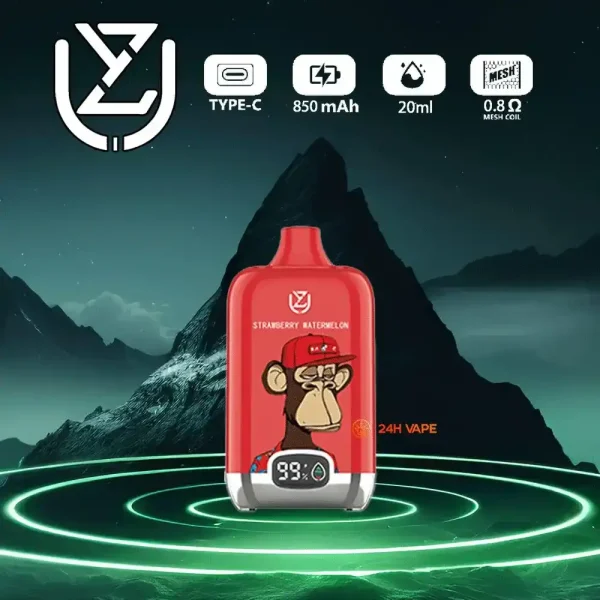 UZY Bang DIgital 15K (15000) Puffs 2% 5% Nicotine LCD Screen 20ml Pre-filled E-juice 850mAh Battery Disposable Vape