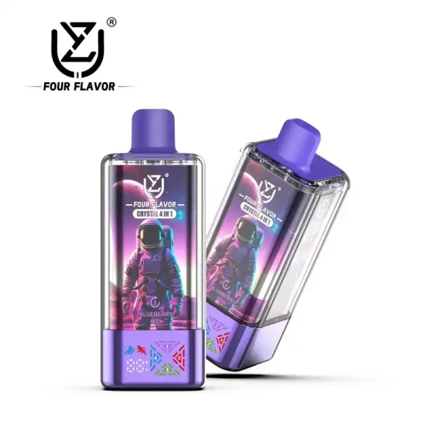UZY Crystal 100k (100000) Puff (4in 1) Four Flavors 56ml E-Liquid 650mAh Battery Rechargeable 0% 2% 3% 5% Nicotine Disposable Vape