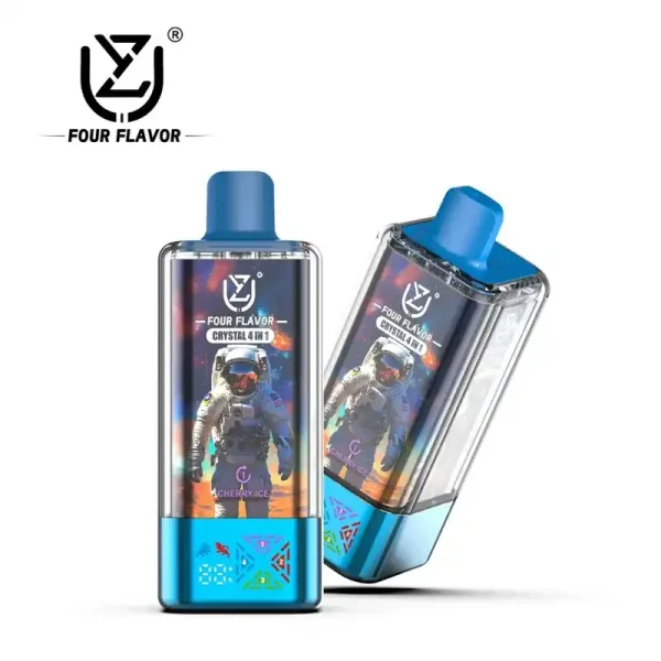UZY Crystal 100k (100000) Puff (4in 1) Four Flavors 56ml E-Liquid 650mAh Battery Rechargeable 0% 2% 3% 5% Nicotine Disposable Vape