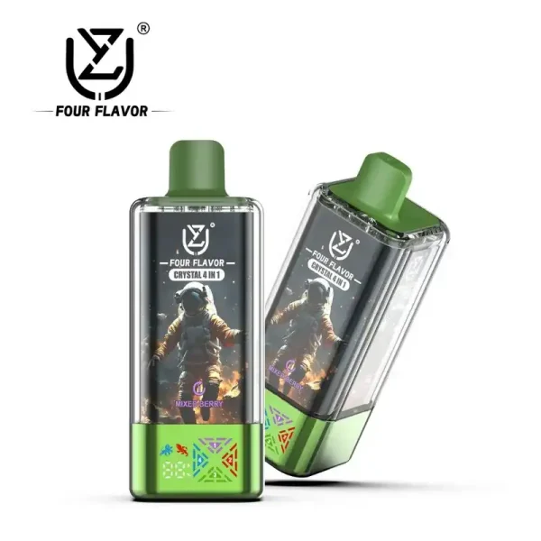 UZY Crystal 100k (100000) Puff (4in 1) Four Flavors 56ml E-Liquid 650mAh Battery Rechargeable 0% 2% 3% 5% Nicotine Disposable Vape