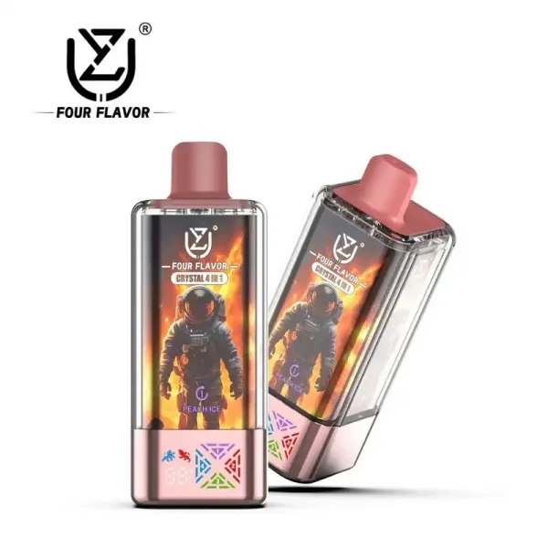 UZY Crystal 100k (100000) Puff (4in 1) Four Flavors 56ml E-Liquid 650mAh Battery Rechargeable 0% 2% 3% 5% Nicotine Disposable Vape