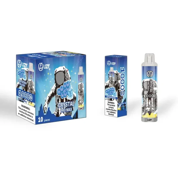 UZY Crystal Pro Max 10K (10000) Puffs 16.0ML E-Liquid 650mAh Battery Rechargeable 2%-5% Nicotine Disposable Vape