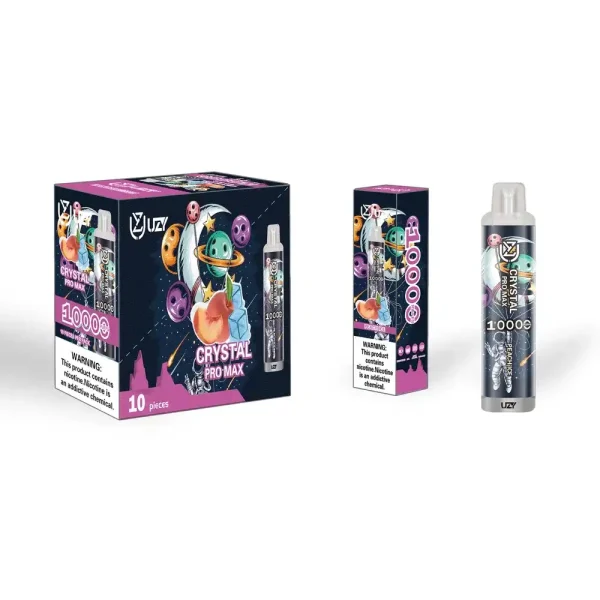 UZY Crystal Pro Max 10K (10000) Puffs 16.0ML E-Liquid 650mAh Battery Rechargeable 2%-5% Nicotine Disposable Vape