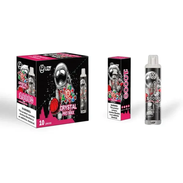 UZY Crystal Pro Max 10K (10000) Puffs 16.0ML E-Liquid 650mAh Battery Rechargeable 2%-5% Nicotine Disposable Vape