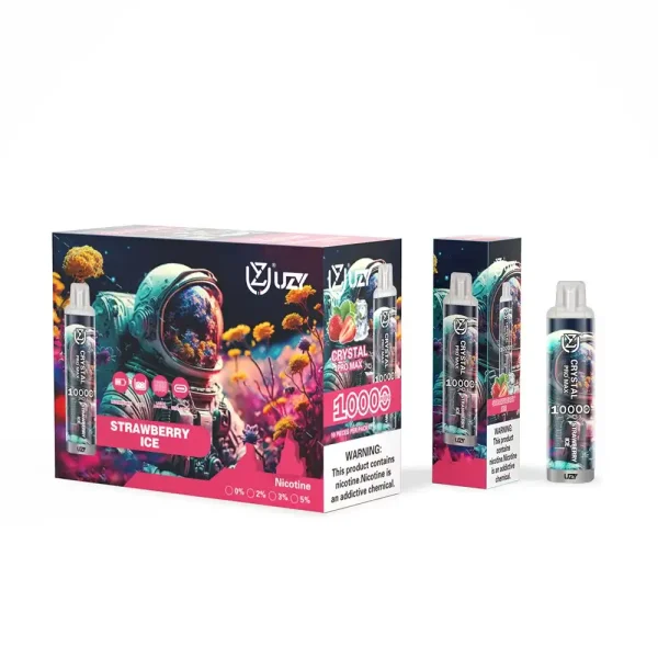 UZY Crystal Pro Max 10K (10000) Puffs 16.0ML E-Liquid 650mAh Battery Rechargeable 2%-5% Nicotine Disposable Vape