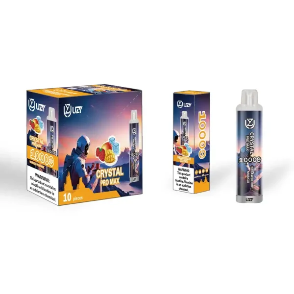 UZY Crystal Pro Max 10K (10000) Puffs 16.0ML E-Liquid 650mAh Battery Rechargeable 2%-5% Nicotine Disposable Vape