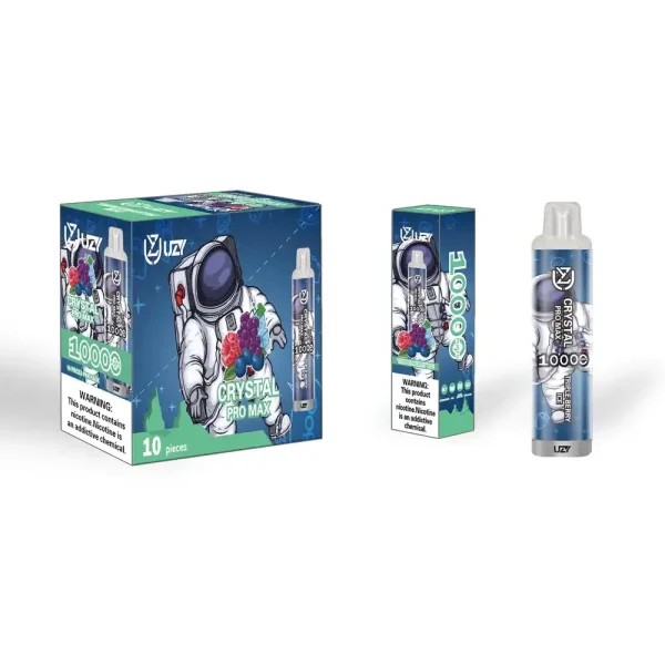 UZY Crystal Pro Max 10K (10000) Puffs 16.0ML E-Liquid 650mAh Battery Rechargeable 2%-5% Nicotine Disposable Vape