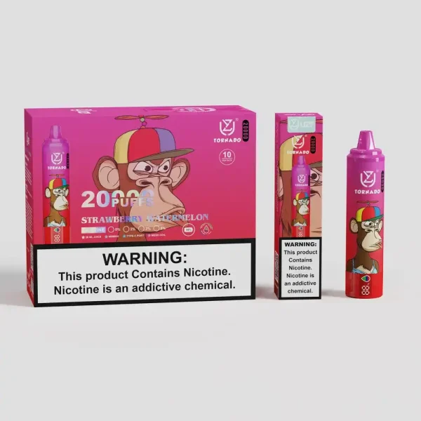 UZY Tornado 20K (20000) Puffs 2% 5% Nicotine 28ml E-liquid LED Display Type-C Rechargeable Disposable Vape Pen