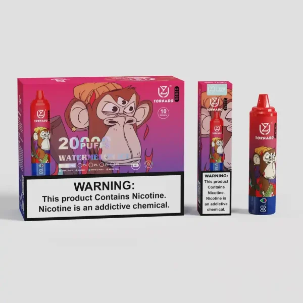 UZY Tornado 20K (20000) Puffs 2% 5% Nicotine 28ml E-liquid LED Display Type-C Rechargeable Disposable Vape Pen
