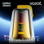 Vozol Star 20K (20000) Puffs Full Screen Display 24mL E-liquid 2% 5% Nicotine Type-C Charging Disposable Vape