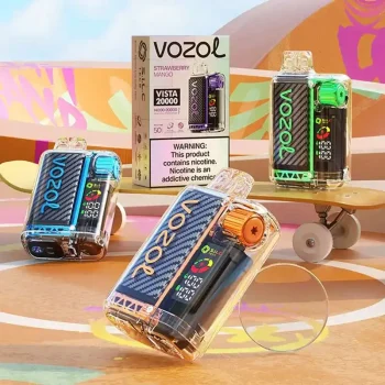 Vozol Vista 20K (20000) Puffs LCD Screen 24mL E-liquid 0% 2% 5% Nicotine USB Type-C Charging Disposable Vape