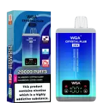 WGA Crystal Plus 20k (20000) Puffs Switchable Taste Function Dual Flavors 2% 5% Nicotine Adjustable Airflow Disposable Vape