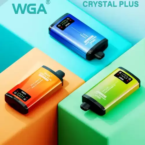 WGA Crystal Plus 20k (20000) Puffs Switchable Taste Function Dual Flavors 2% 5% Nicotine Adjustable Airflow Disposable Vape