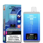 WGA Crystal Plus 20k (20000) Puffs Switchable Taste Function Dual Flavors 2% 5% Nicotine Adjustable Airflow Disposable Vape