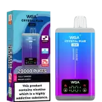 WGA Crystal Plus 20k (20000) Puffs Switchable Taste Function Dual Flavors 2% 5% Nicotine Adjustable Airflow Disposable Vape