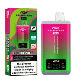 WGA Crystal Plus 20k (20000) Puffs Switchable Taste Function Dual Flavors 2% 5% Nicotine Adjustable Airflow Disposable Vape