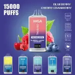 WGA Crystal Pro Max Extra 15K (15000) Puffs Adjustable Airflow 650mAh Battery Type-C Charging 20ml Capacity 2% 5% Nicotine Disposable Vape