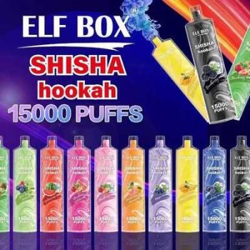 ELF BOX LS 15K(15000) Puffs Shisha Hookah Rechargeable 26ml e-juice 2% 5% Nicotine Type-C charging Disposable Vape
