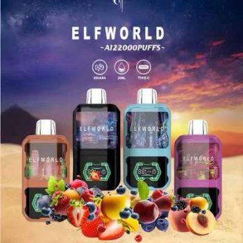 Elfworld AI 22000 Puffs 3D Curved Screen 26ml e-liquid capacity Adjustable ariflow Display Screen Disposable Vape