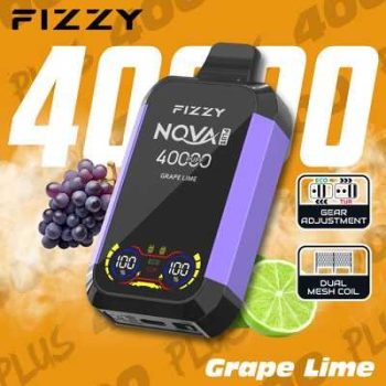 Fizzy Nova Plus Grape Lime – 40K (40000) Puffs Disposable Vape
