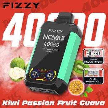 Fizzy Nova Plus Kiwi Passion Fruit Guava – 40K (40000) Puffs Disposable Vape